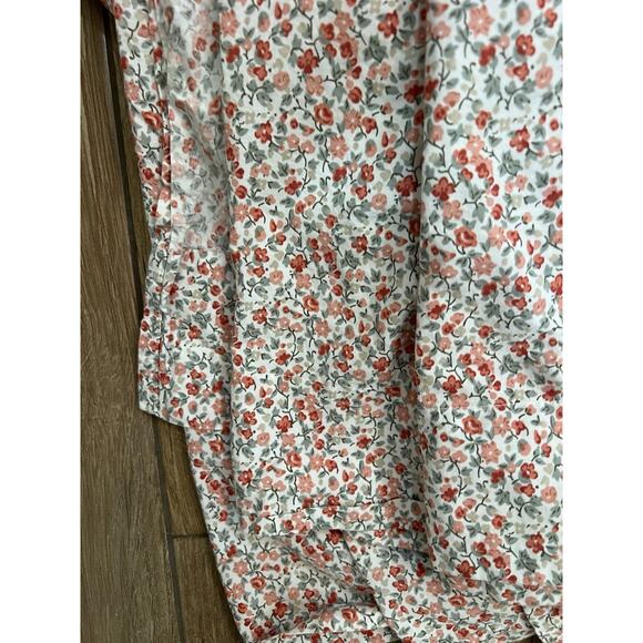 Laura Ashley Cotton Sheet Queen Emogene Orange Floral Cottage Oeko Tex Country - Picture 1 of 8